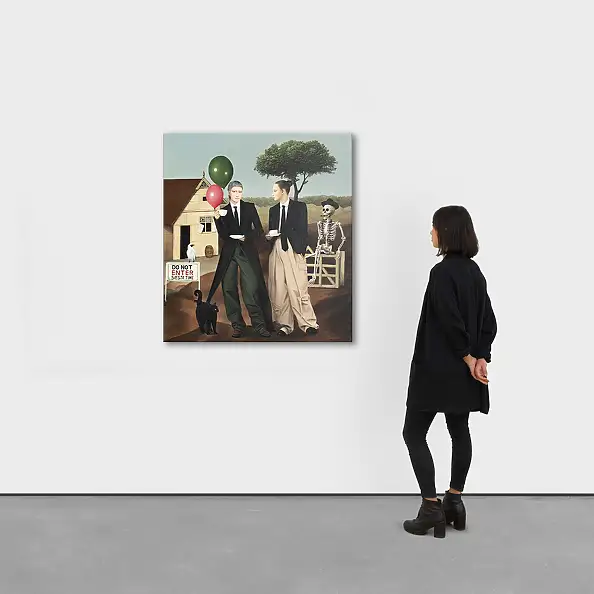 Nataliya Bagatskaya, Gość, który został na zawsze, Obraz akrylowy - , 95 x 105