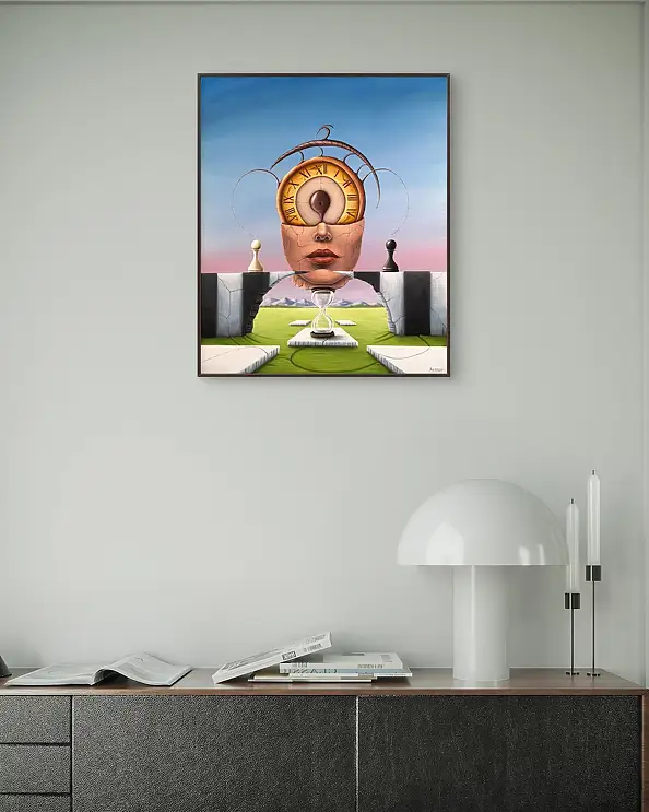 . ASENSIR, Game without end | "Time" series, Acrylic painting - canvas, 50 x 60