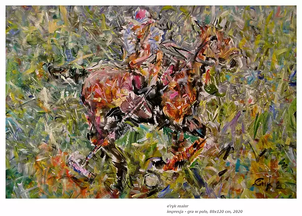 Eryk Maler - Polo game, 120x80 cm, 2020