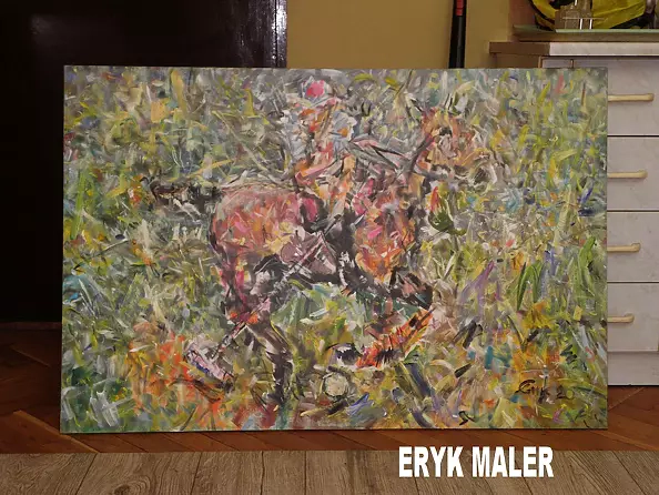 Eryk Maler - Polo game, 120x80 cm, 2020