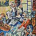 Krzysztof Chrobot, Players, Oil painting - canvas, 50 x 70