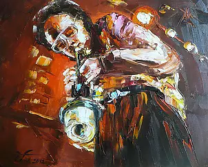 Dorota Łaz - Playing the trumpet