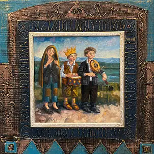 Dariusz Miliński, The musicians, Oil painting - canvas, 40 x 40