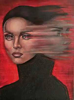 Agnieszka Nowak, La limite de la présence, Peinture à l'huile - toile, 60 x 80