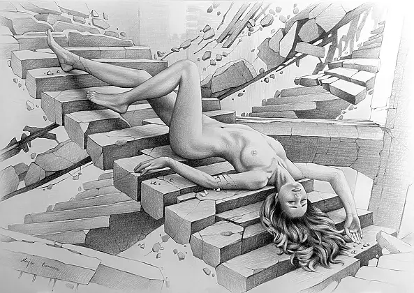 Maja Borowicz, Granica sił, Obraz olejny - płótno, 90 x 60