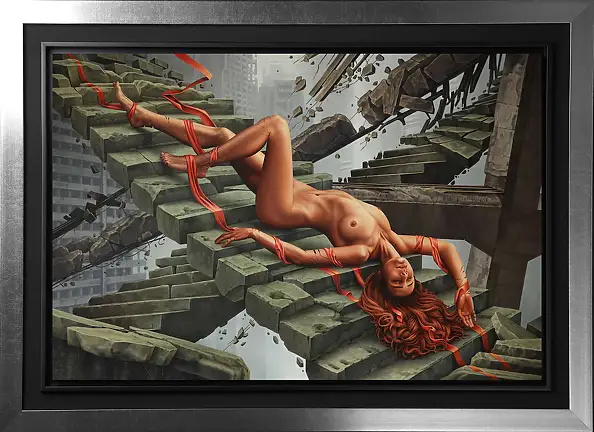 Maja Borowicz, Granica sił, Obraz olejny - płótno, 90 x 60