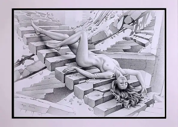 Maja Borowicz, Granica sił, Ołówek - papier, 42 x 27