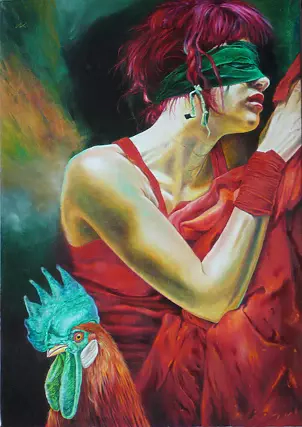 Włodzimierz Kukliński - green rooster