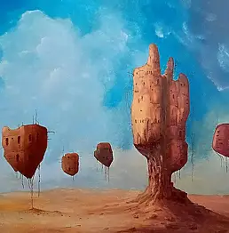 Roman Hnedkovsky, Gród, Obraz olejny - płótno, 80 x 60