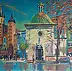 Grzegorz Wójcik - Grzegorz Wójcik "Church of St. Wojciech in Kraków" acrylic