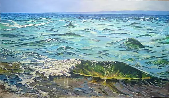 Grzegorz Wójcik - Grzegorz Wójcik - "MORSKIE FALE" akryl