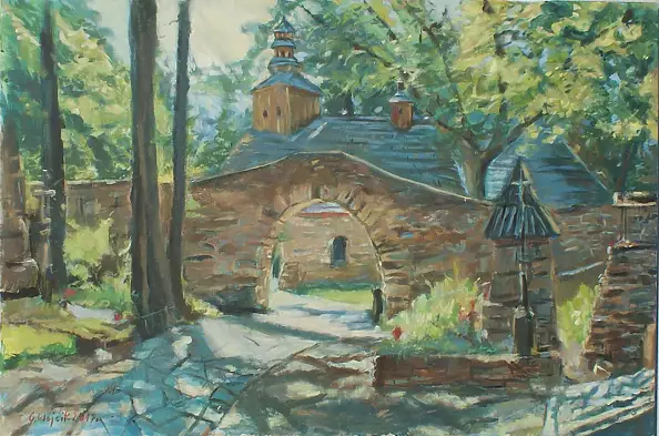 Grzegorz Wójcik - Grzegorz Wójcik "Pęksowe Brzysko"  akryl