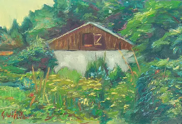 Grzegorz Wójcik - Grzegorz Wójcik "Schowany w Ciszy" olej