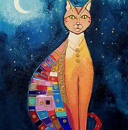 Ewa Boińska, Gwiezdny talizman, Obraz akrylowy - płótno, 30 x 40
