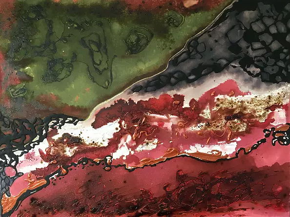 Anita Grobelak - H1, from the series "Painting matter in biomorphic forms"