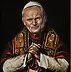 Damian Gierlach - HABEMUS Papam - Le pape Jean-Paul II l'huile de portrait sur toile 24x30 DGIERLACH