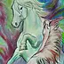 ART DOROTHEAH - HORSES - BLOOMING FLAMES - obraz, malowane konie