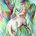 ART DOROTHEAH - CHEVAUX - FLAMES DE BLOOMING,  chevaux peints