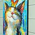 Olha Darchuk, Happy Cat, Oil painting - canvas, 40 x 50