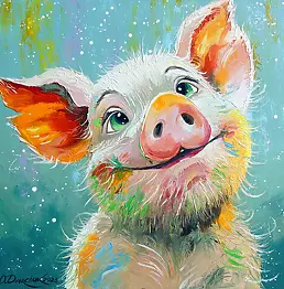 Olha Darchuk - Maialino felice