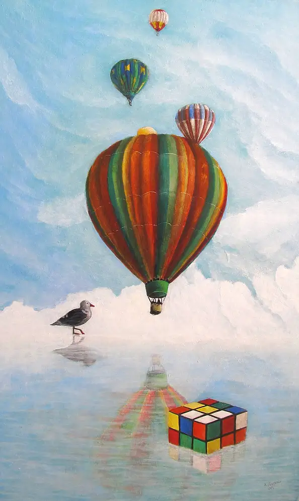 Krzysztof Polaczenko, Harmony 2015, Acquerelli, Dipinto acrilico - pannello, 66 x 39