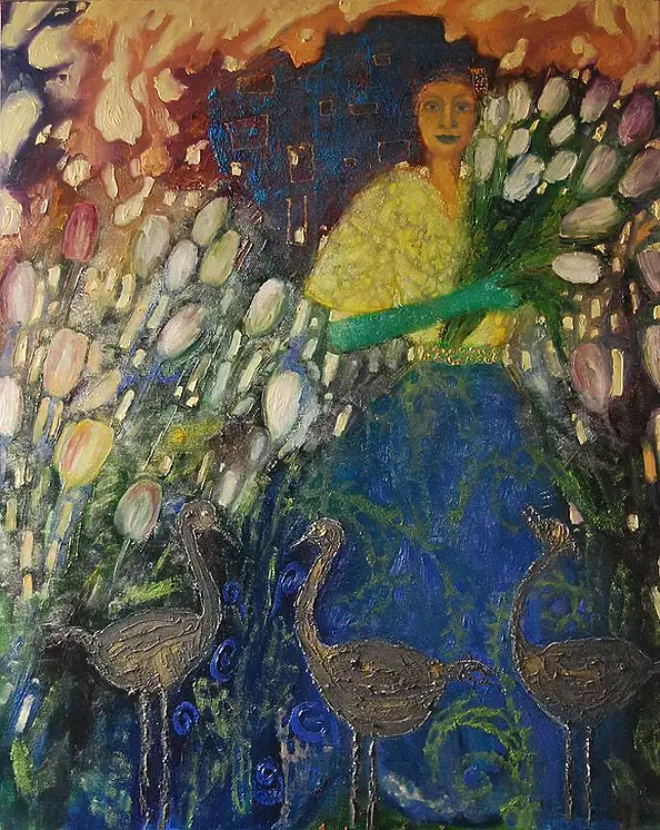 Maria Mamczur - Haute Couture, białe tulipany i srebrzyste żurawie