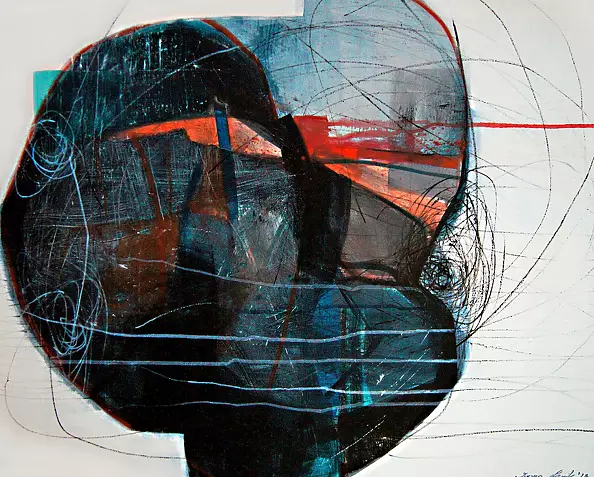 Iwona Lenik - Head with red accent