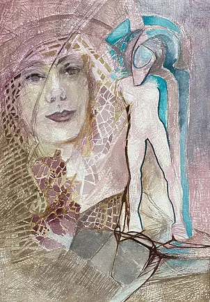 Anna Lupa Suchy, Hey you, Watercolors - paper, 20 x 29