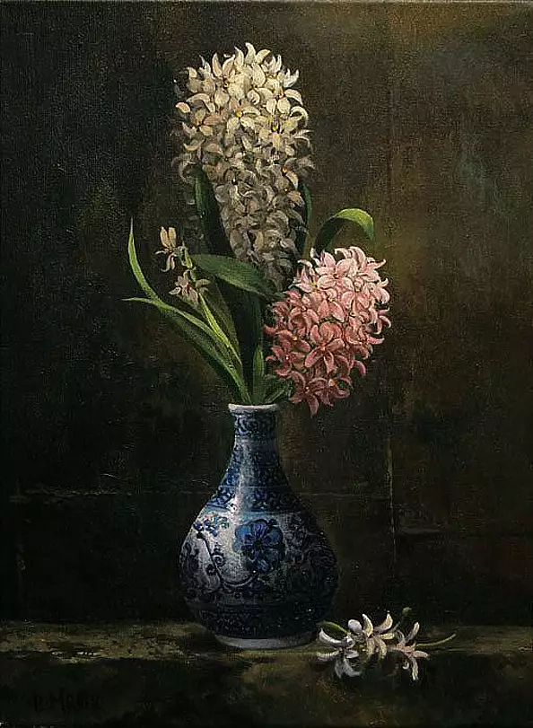 Piotr Mruk - Hyacinths in a vase