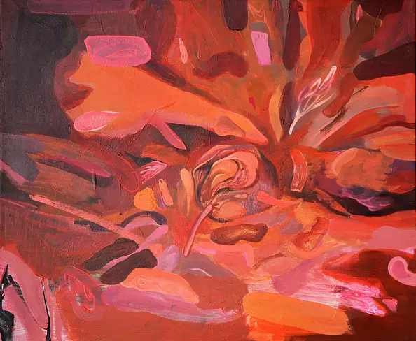 Dominika Fedko-Wójs - Hibernation in red Abstract X abstract series