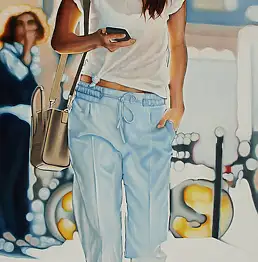 Łukasz Kocjan, "High Noon", Масляная картина - холст, 60 x 120