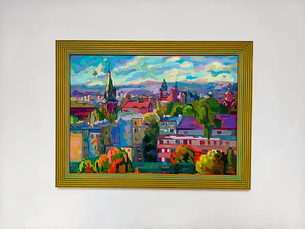 Anastasiia Kurkova, Historyczne Serce Polski, Obraz olejny - płótno, 70 x 50