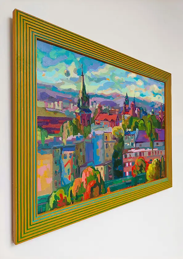 Anastasiia Kurkova, Historyczne Serce Polski, Obraz olejny - płótno, 70 x 50