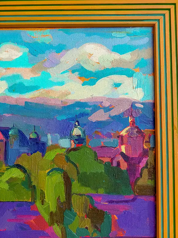 Anastasiia Kurkova, Historyczne Serce Polski, Obraz olejny - płótno, 70 x 50