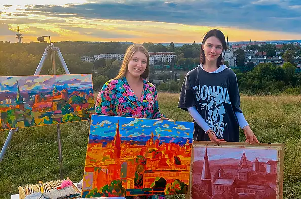 Anastasiia Kurkova, Historyczne Serce Polski, Obraz olejny - płótno, 70 x 50