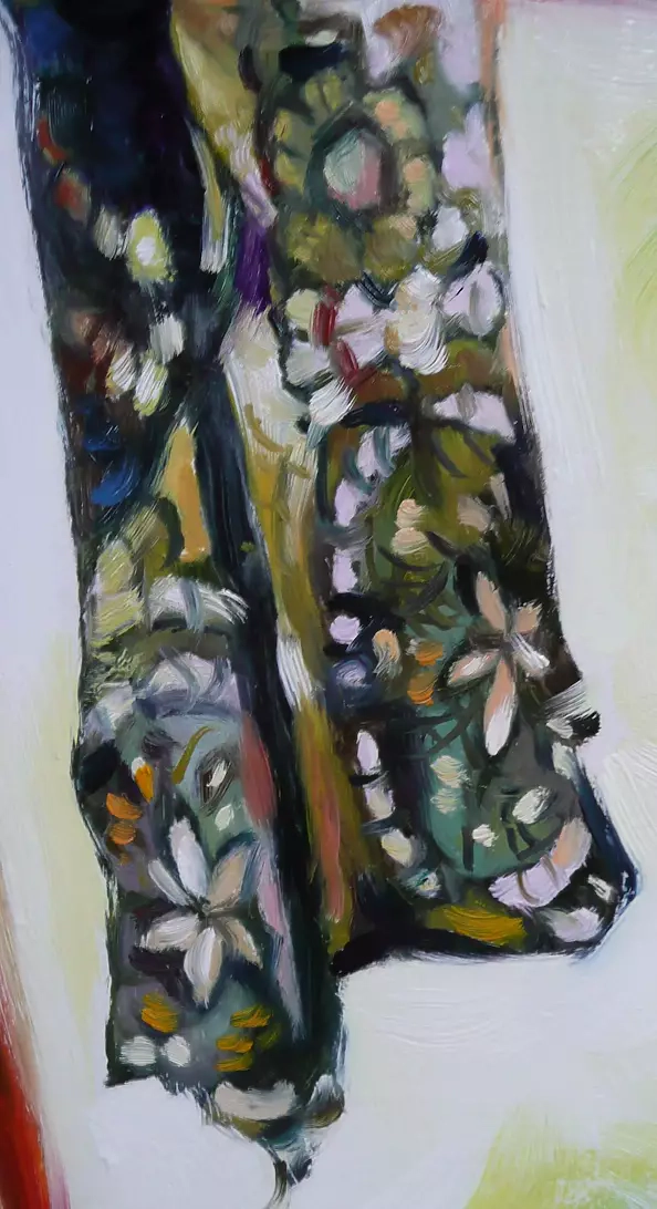 Barbara Gulbinowicz - A Spanish woman on the doorstep of the house