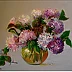 Grażyna Potocka - Hydrangeas oil painting on canvas 50-60cm