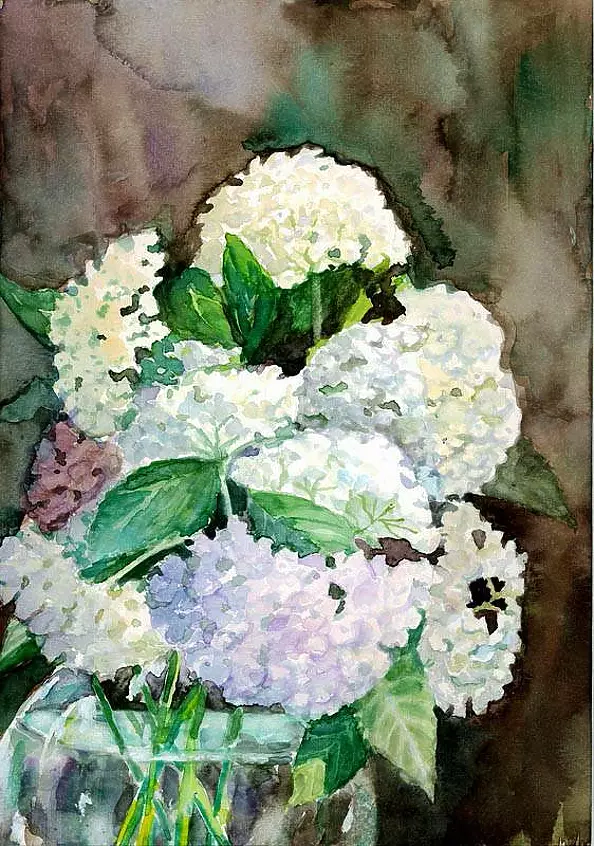 Zdzisław Rutkowski - Hydrangeas in jug