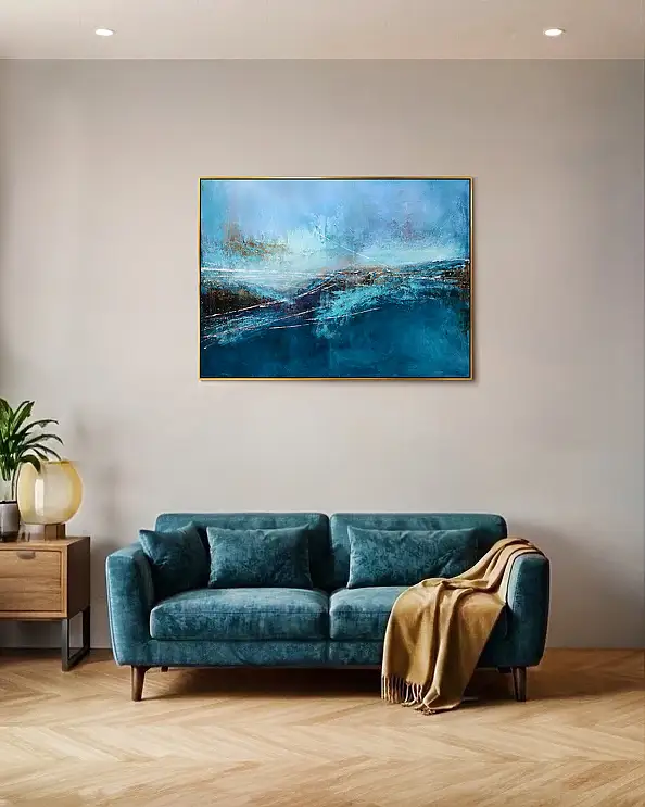 Iwona BORKOWSKA, Zamyślenie w ciszy, Impasto, Obraz akrylowy - płótno, 100 x 80