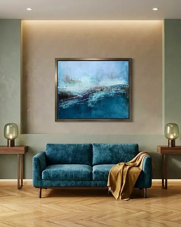 Iwona BORKOWSKA, Zamyślenie w ciszy, Impasto, Obraz akrylowy - płótno, 100 x 80