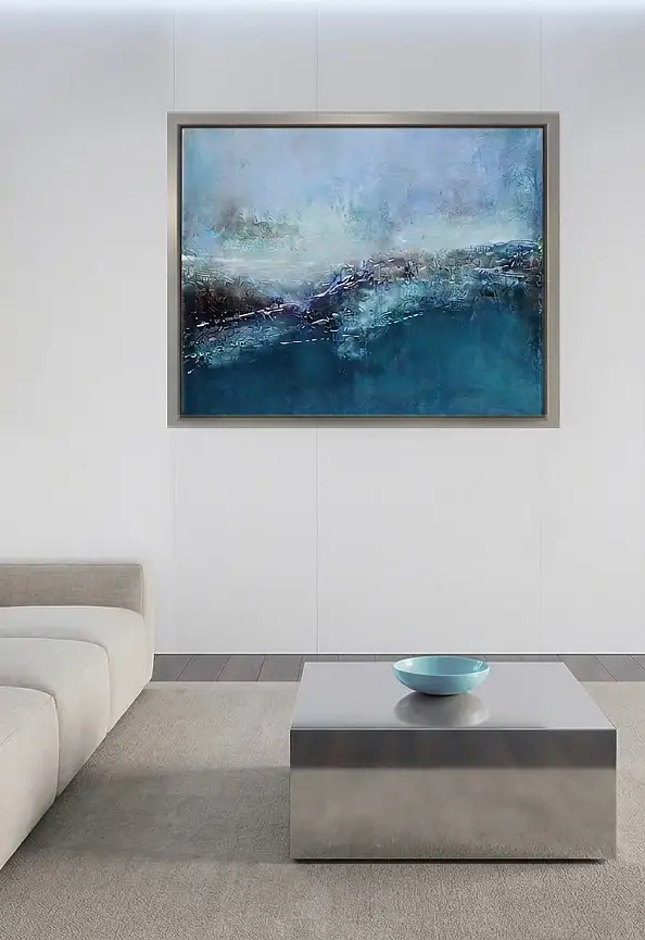 Iwona BORKOWSKA, Zamyślenie w ciszy, Impasto, Obraz akrylowy - płótno, 100 x 80
