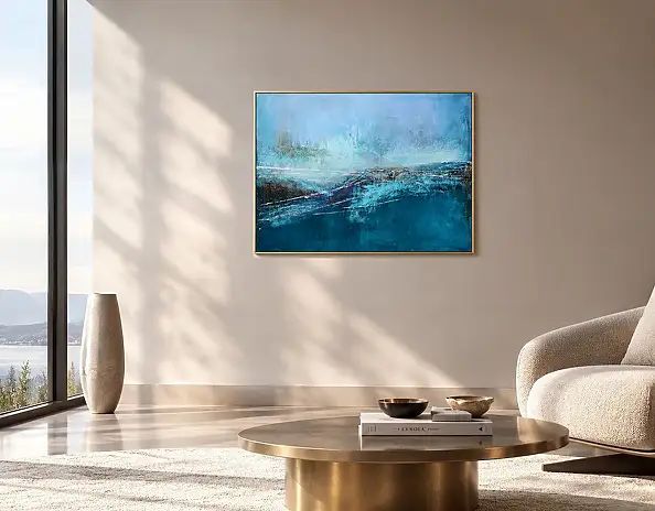 Iwona BORKOWSKA, Zamyślenie w ciszy, Impasto, Obraz akrylowy - płótno, 100 x 80