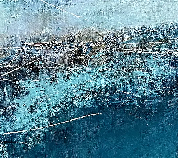 Iwona BORKOWSKA, Zamyślenie w ciszy, Impasto, Obraz akrylowy - płótno, 100 x 80