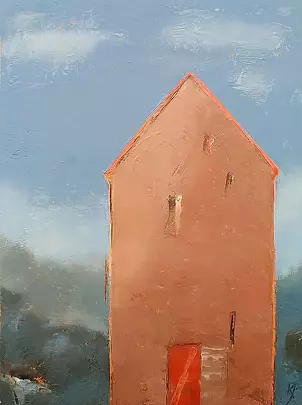 Kestutis Jauniskis - Maison avec une porte rouge