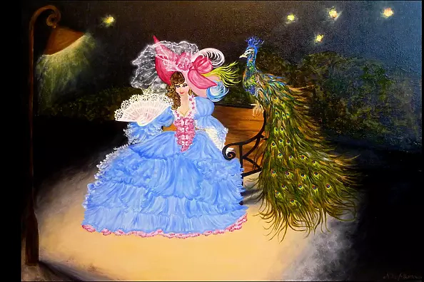 Marlena Kaftanowicz - The Countess and peacock