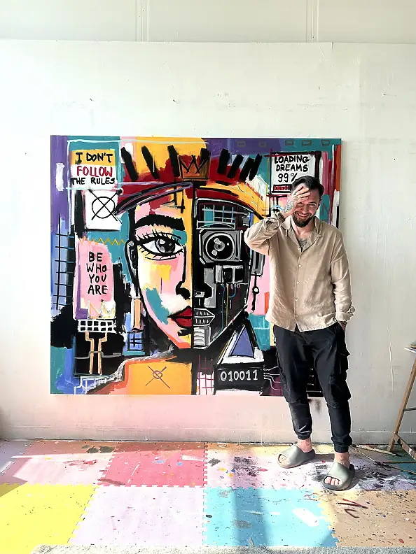 Łukasz Stokowski, Human Error, Acrylic painting, Oil painting - , 200 x 180