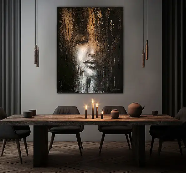 Dorie Ann, ILLUSIONE 01, Altri, Quadro ad acrilico, Tecniche miste, Carbone - tela, 90 x 120