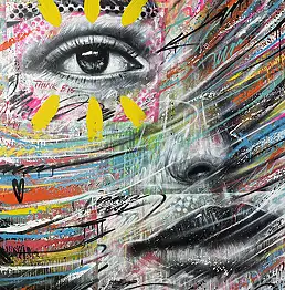 Szymon Hołubowski, À L'INTÉRIEUR 6, Peinture acrylique, Pastel, Techniques mixtes - toile, 110 x 150