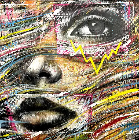 Szymon Hołubowski, INSIDE 9, Obraz akrylowy - płótno, 120 x 120