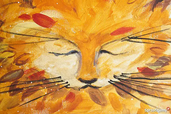 Adriana Laube, "And the Universe is in the Cat", Acrylic painting - canvas, 50 x 70